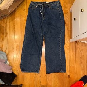 Henne Blue Denim Jeans with Gold Tag